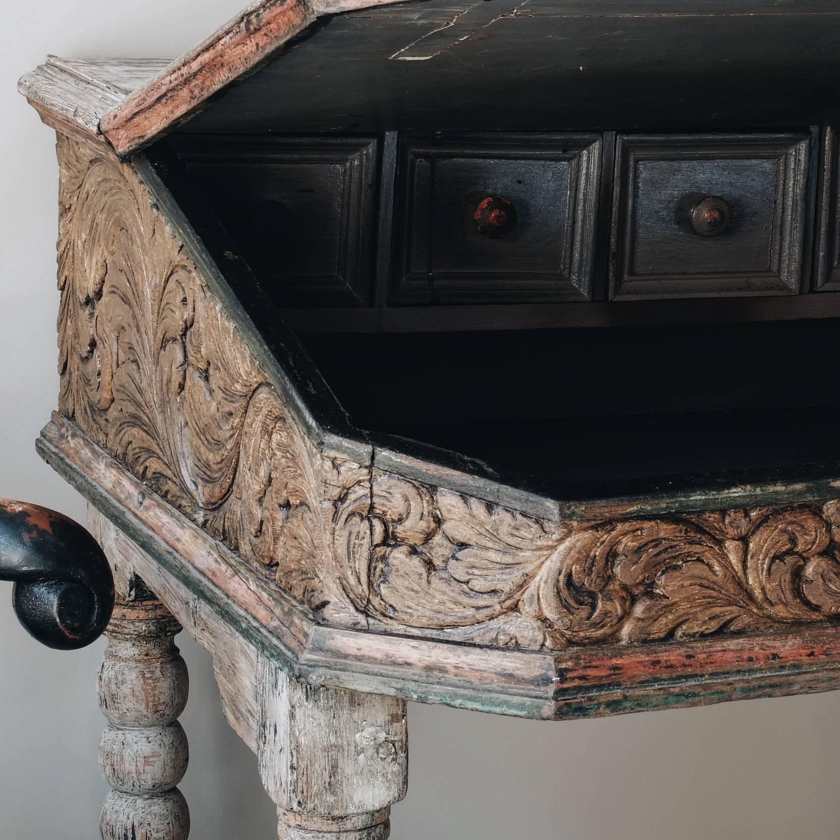 Swedish 18th Century Baroque Desk 3