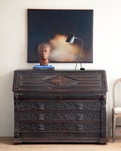 19th Century English Gothic Revival Slant-Top Secretary