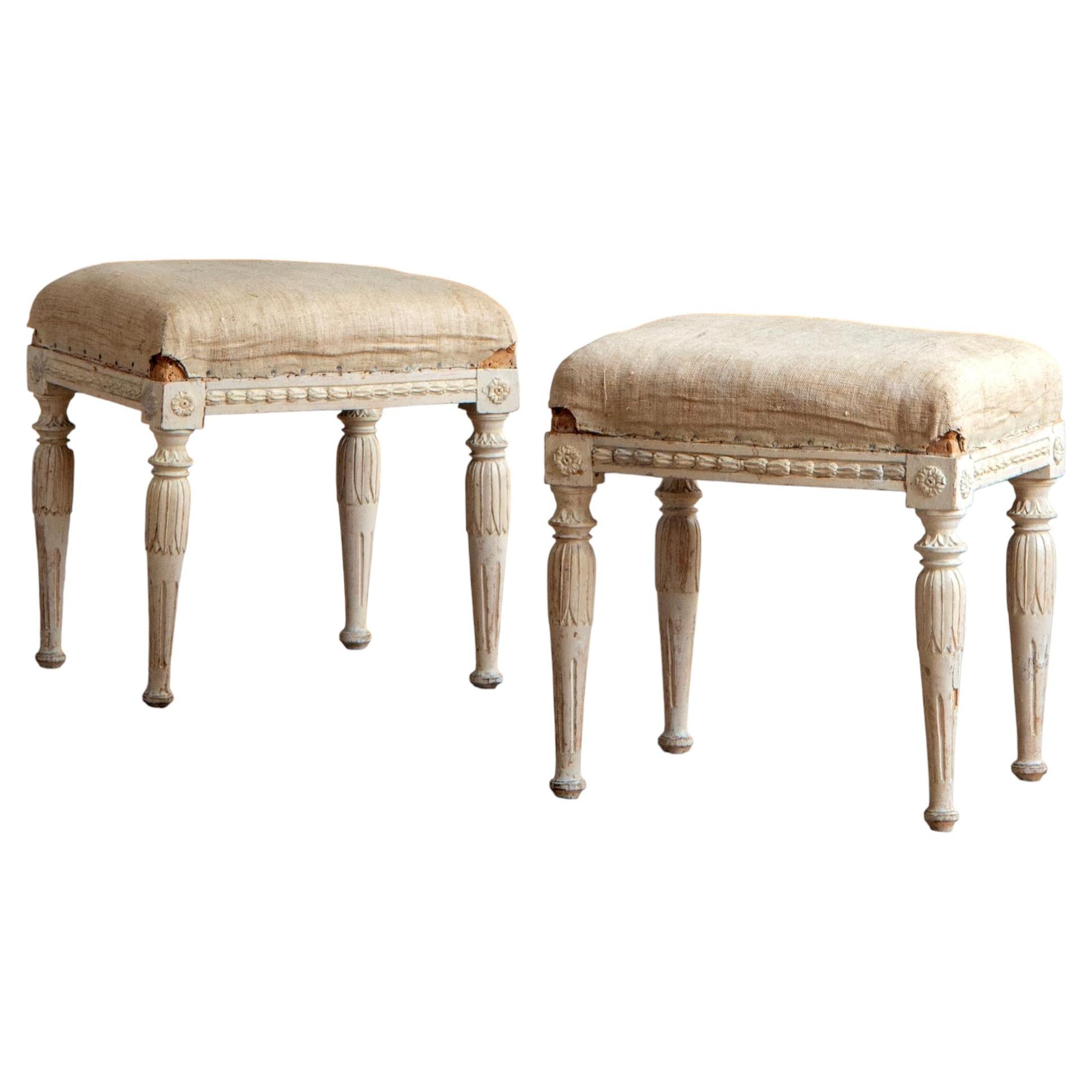 19th Century Swedish Gustavian stools