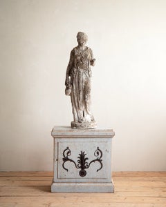 Vitrine sur pied suédoise de style gustavien tardif du XIXe siècle