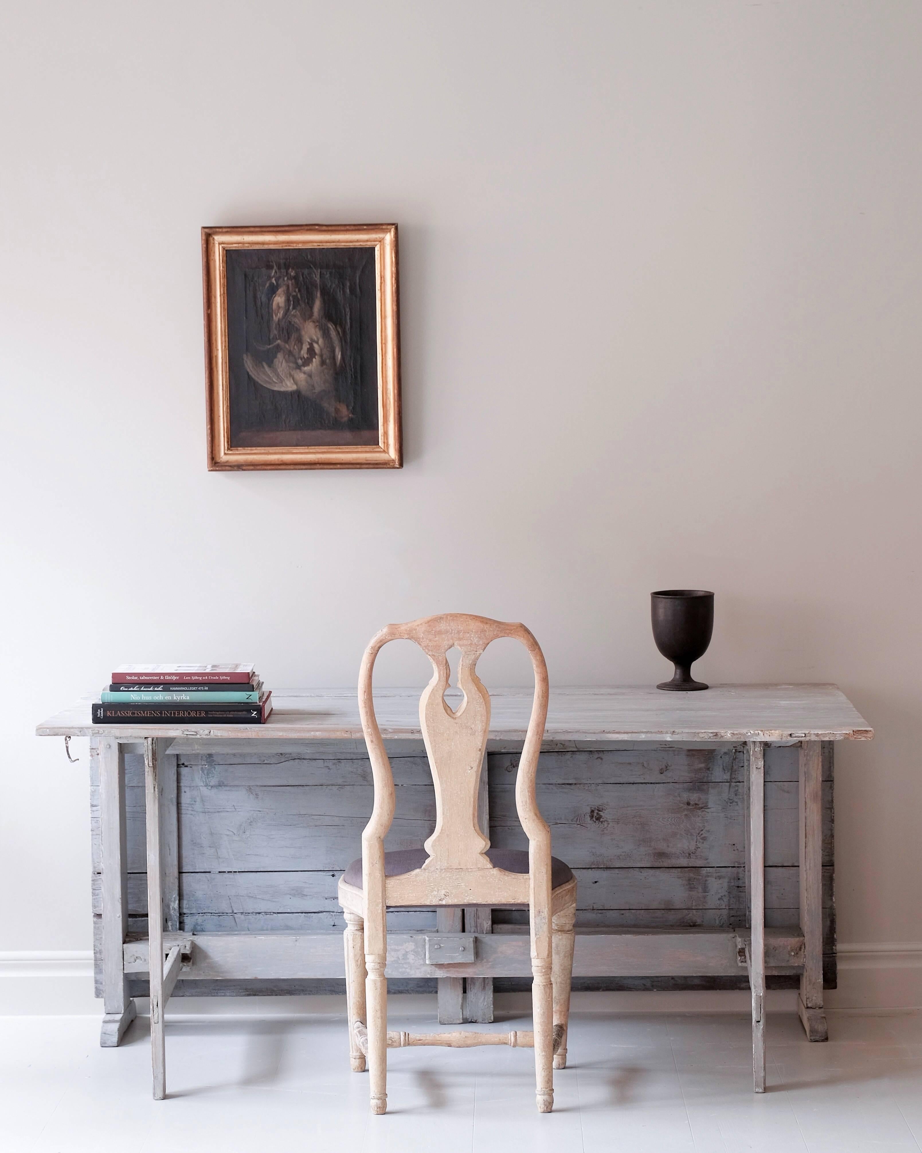 18th Century Gustavian Drop-Leaf Table In Good Condition In Mjöhult, SE