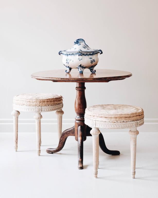 18th Century Gustavian Stools For Sale at 1stDibs