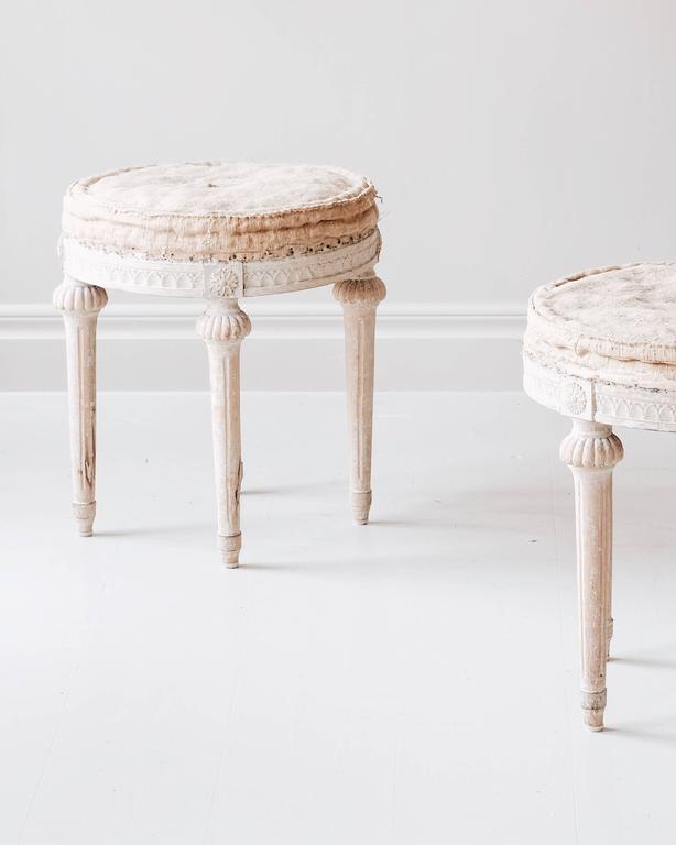 18th Century Gustavian Stools For Sale at 1stDibs
