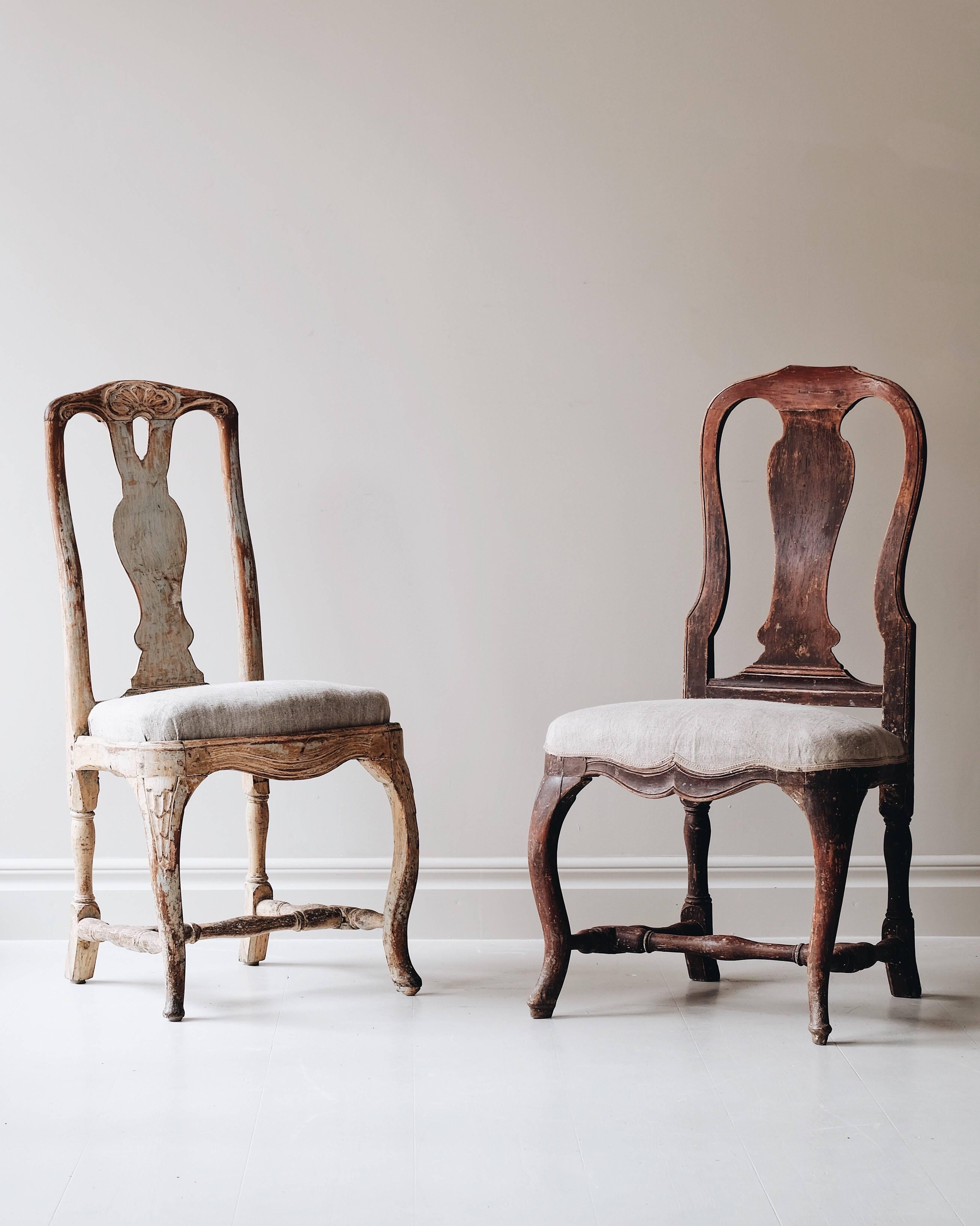 Set of Six 18th Century Swedish Rococo Chairs 1