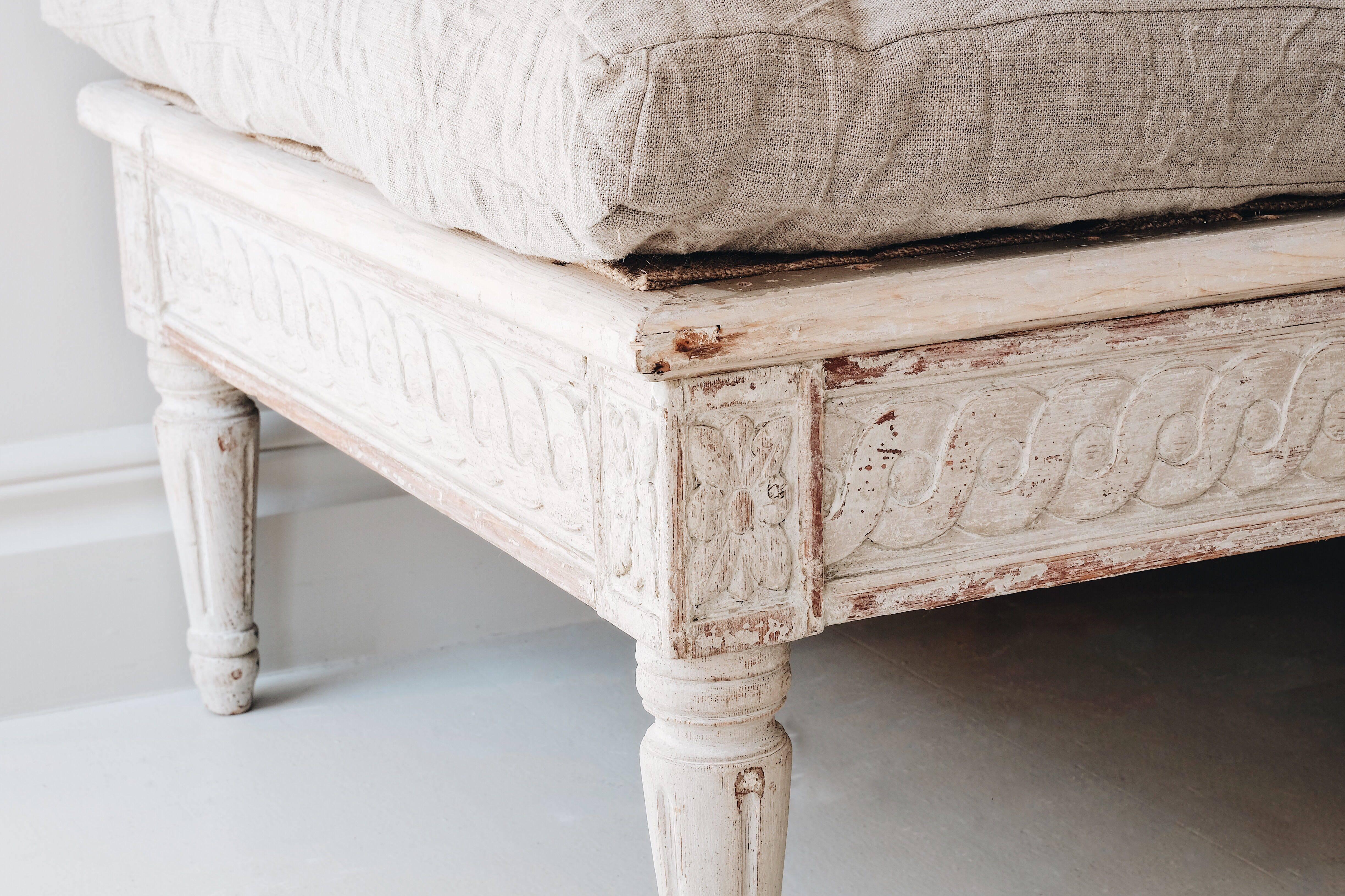 Swedish 19th Century Gustavian Bench or Daybed