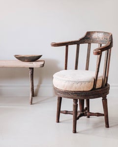 Rare 18th Century Gustavian Revolving Desk Chair