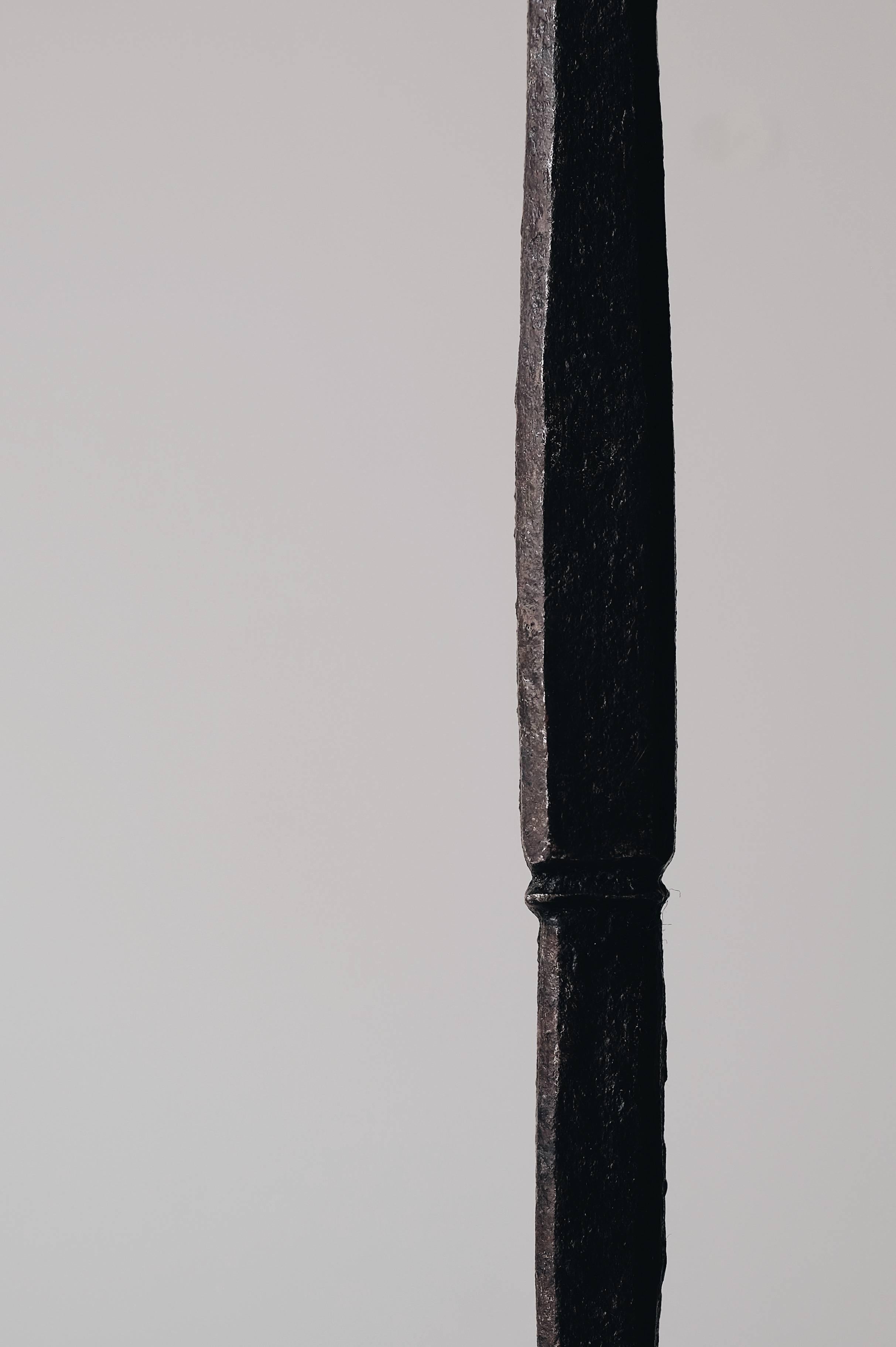 19th Century Wrought Iron Candlestick 2