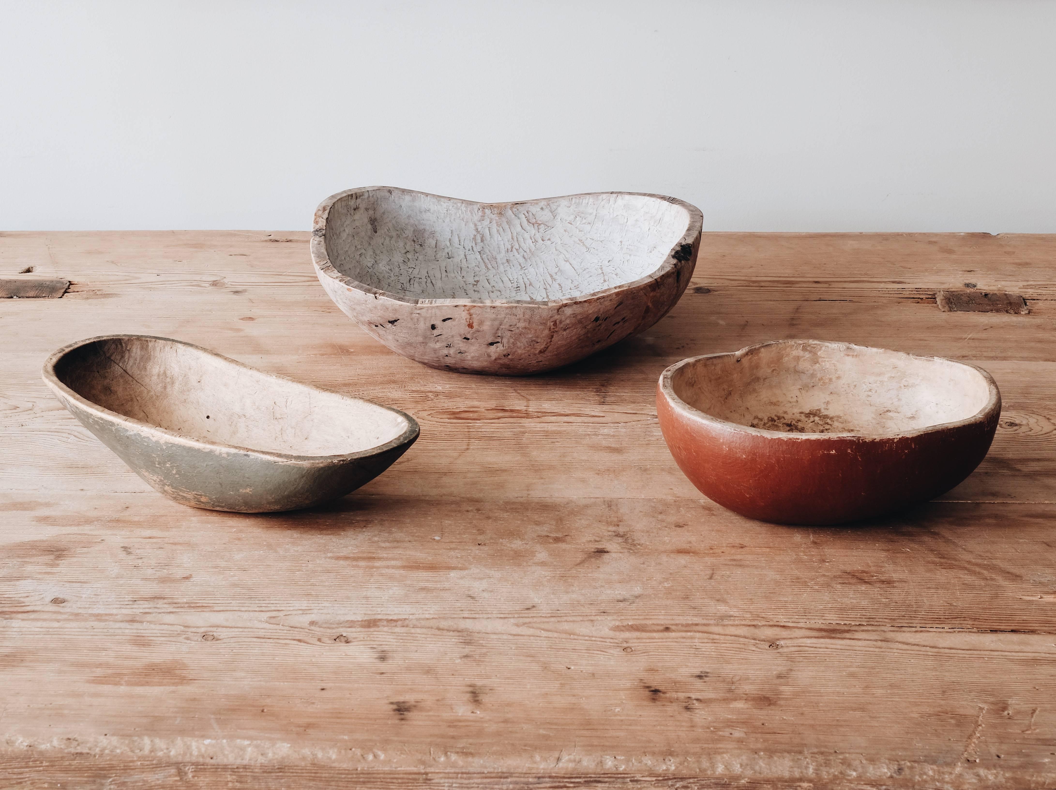Wood Collection of 19th Century Swedish Bowls