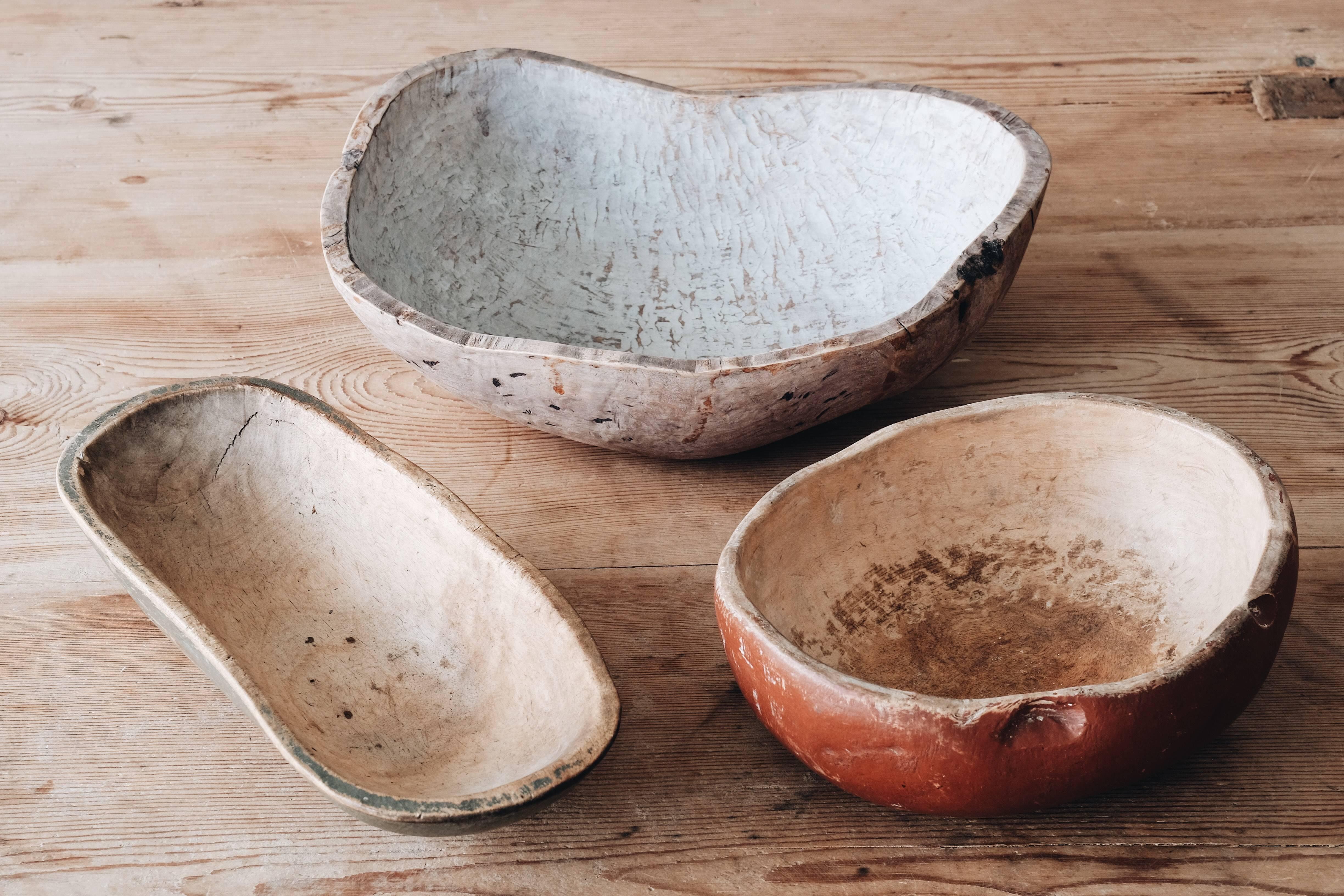 Collection of 19th Century Swedish Bowls In Excellent Condition In Mjöhult, SE