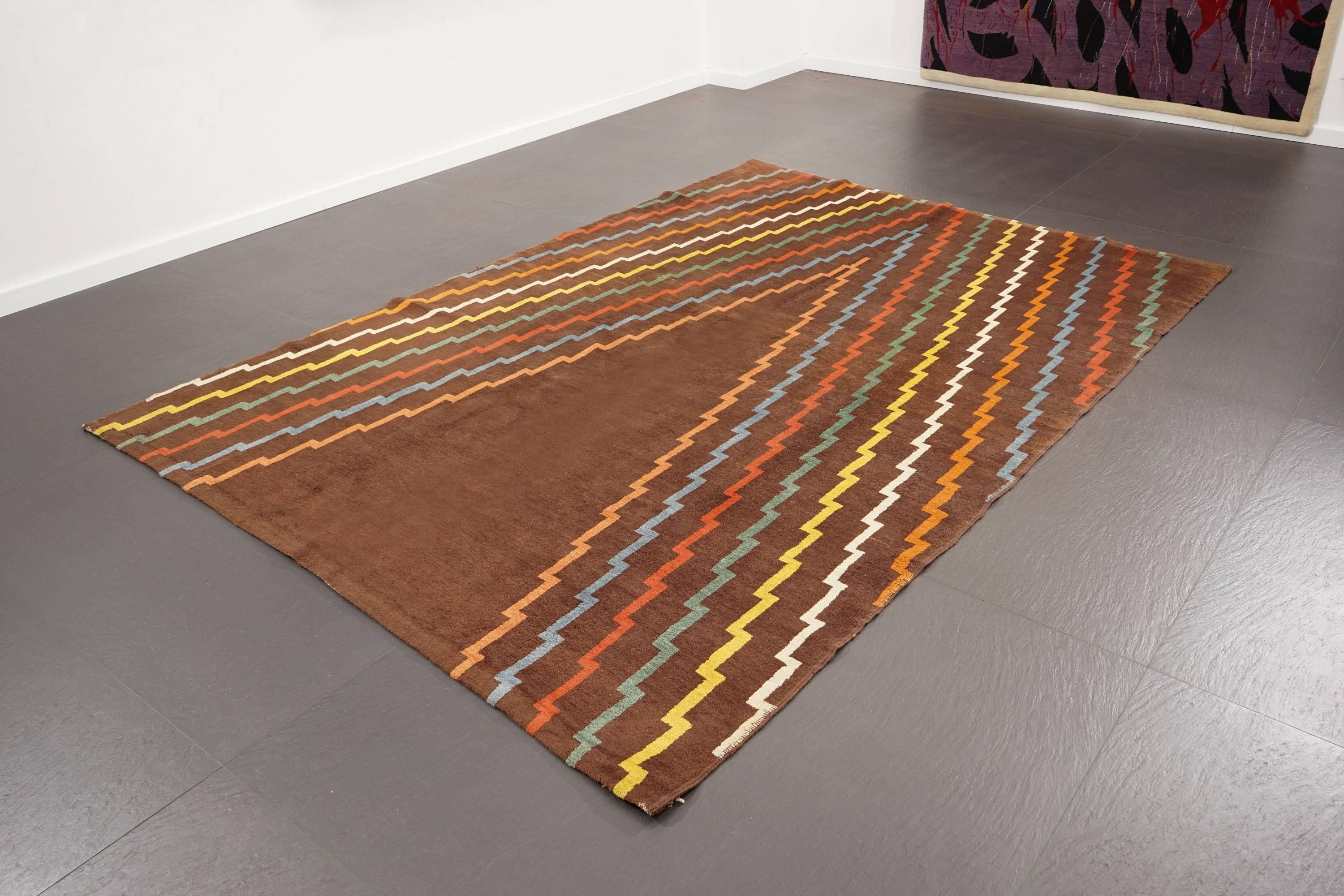 1940s Art Deco Rug In Excellent Condition For Sale In Paris, FR