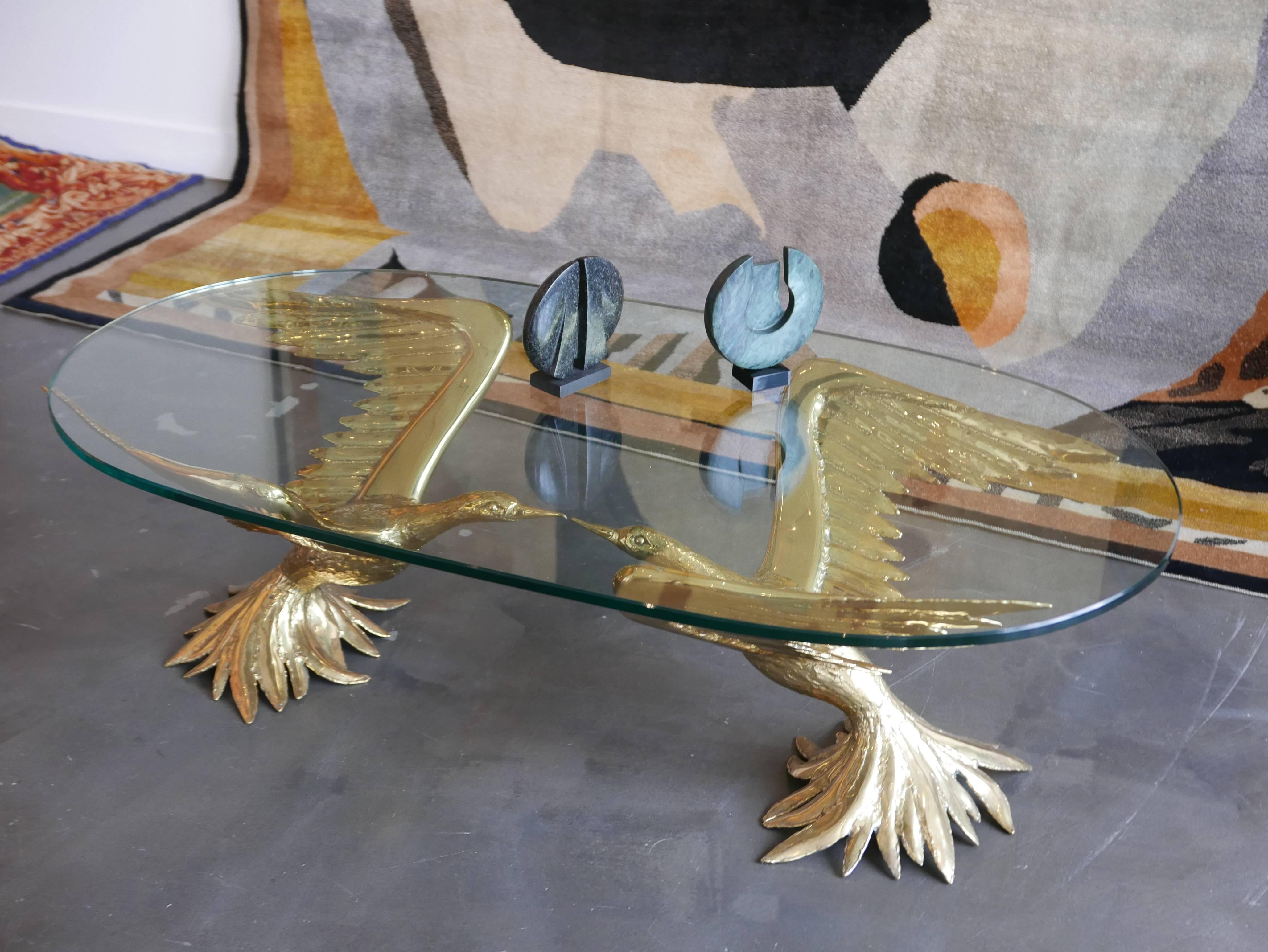 This beautiful 1970s coffee table is an original signed Jacques Duval-Brasseur's creation.

Period: 1970s.
Dimensions: 40 x 110 x 60 cm.
Signed Jacques Duval Brasseur