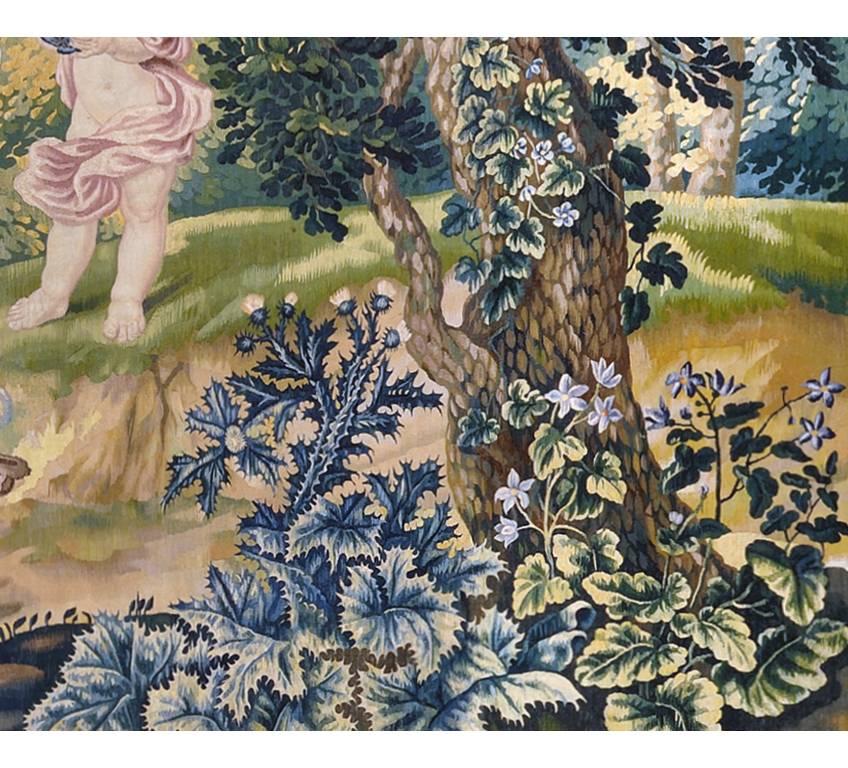 Great Britain (UK) Mortlake 17th Century Rare Tapestry, Children's Games For Sale
