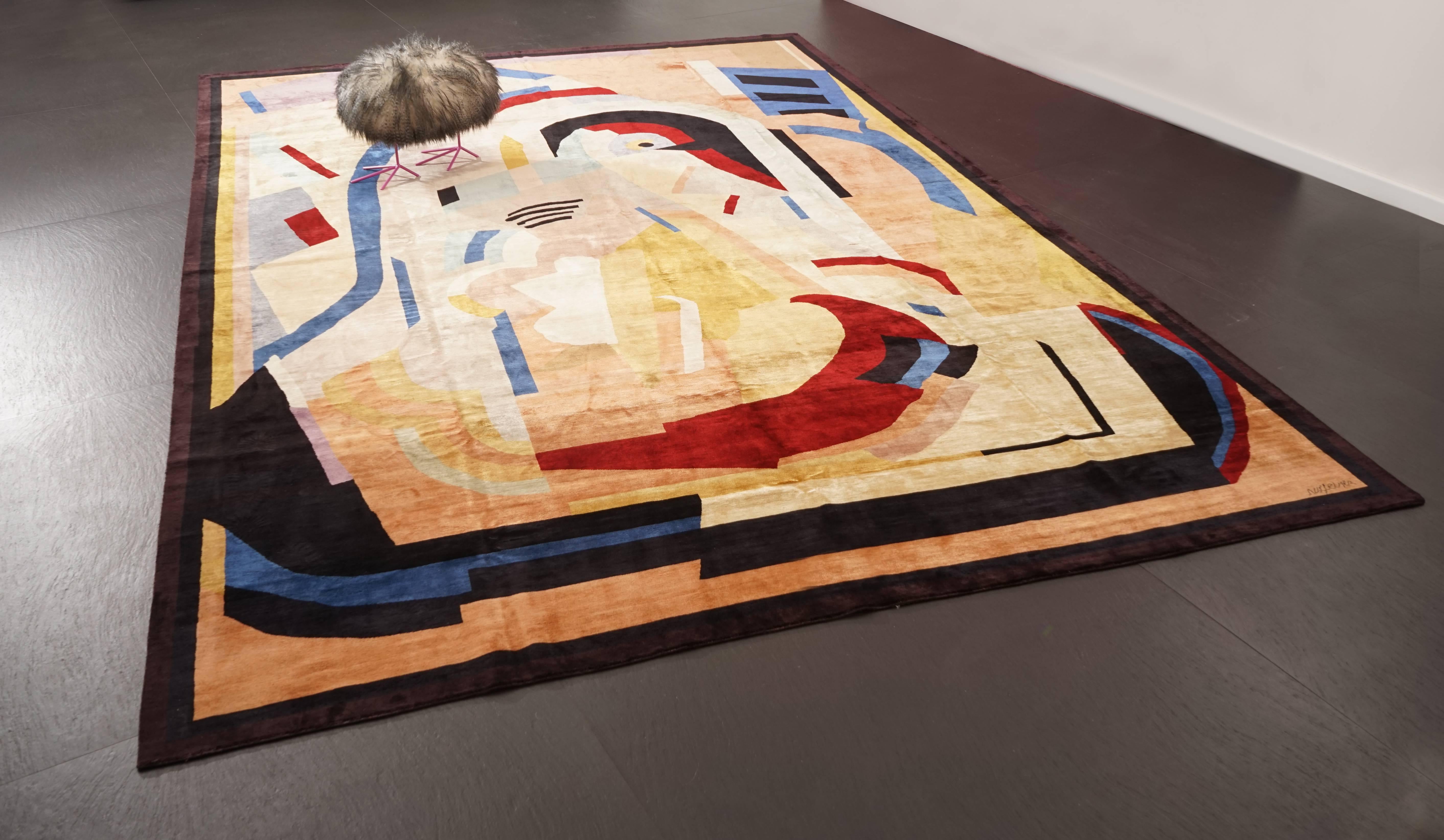 After Albert Gleizes natural silk rug
Unique signed rug
8 knots/cm, high end natural silk quality
Handwoven rug
Dimensions: 300 x 200 cm
Signed Albert Gleizes

After Albert Gleizes (1881–1953).

Albert Gleizes was a French artist,