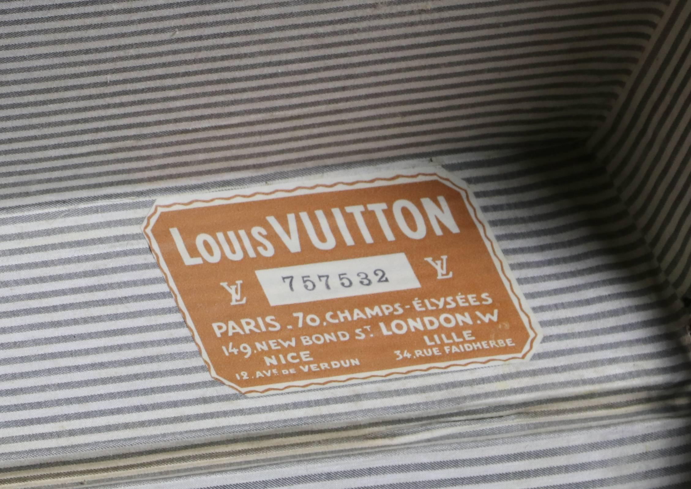 1930s Louis Vuitton Stencil Monogram Steamer Trunk 1