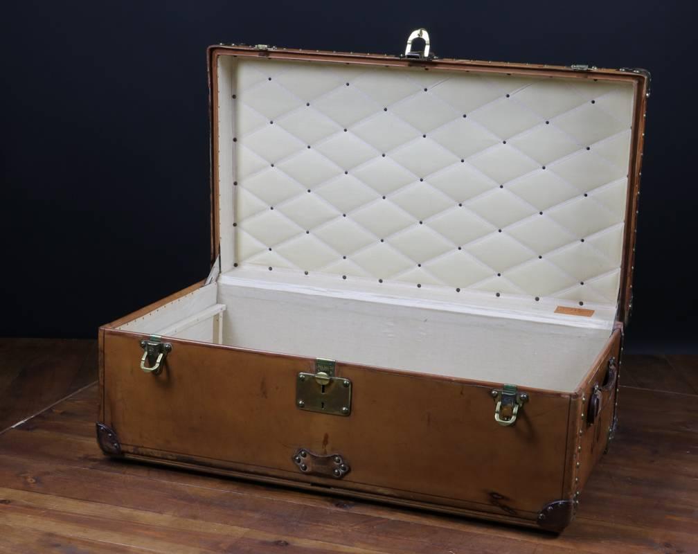 French 1910s Louis Vuitton Natural Leather Cabin Trunk