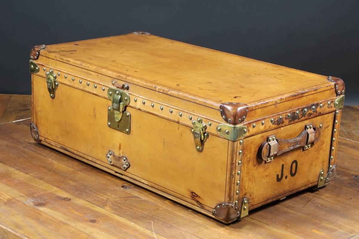 1910s Louis Vuitton Natural Leather Cabin Trunk 2