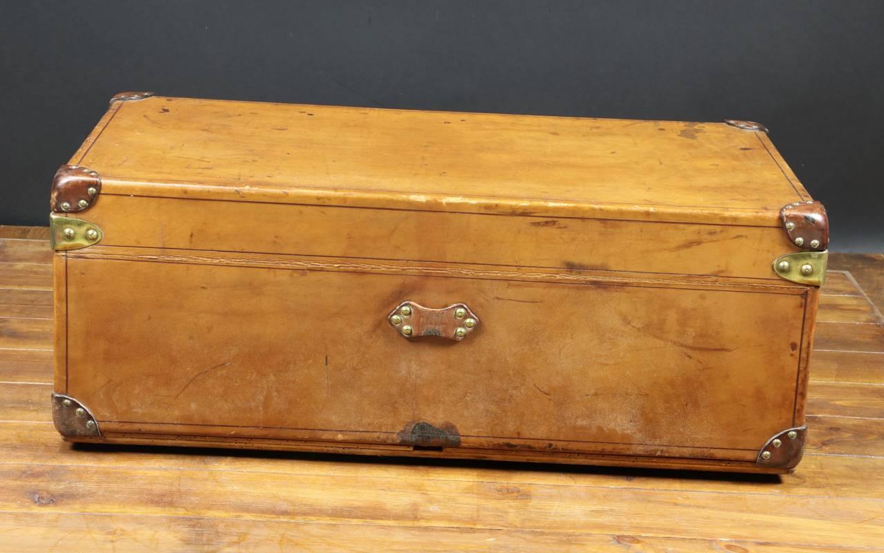 1910s Louis Vuitton Natural Leather Cabin Trunk 3
