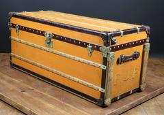 1920s Louis Vuitton Trunk in Orange Vuitonitte Canvas