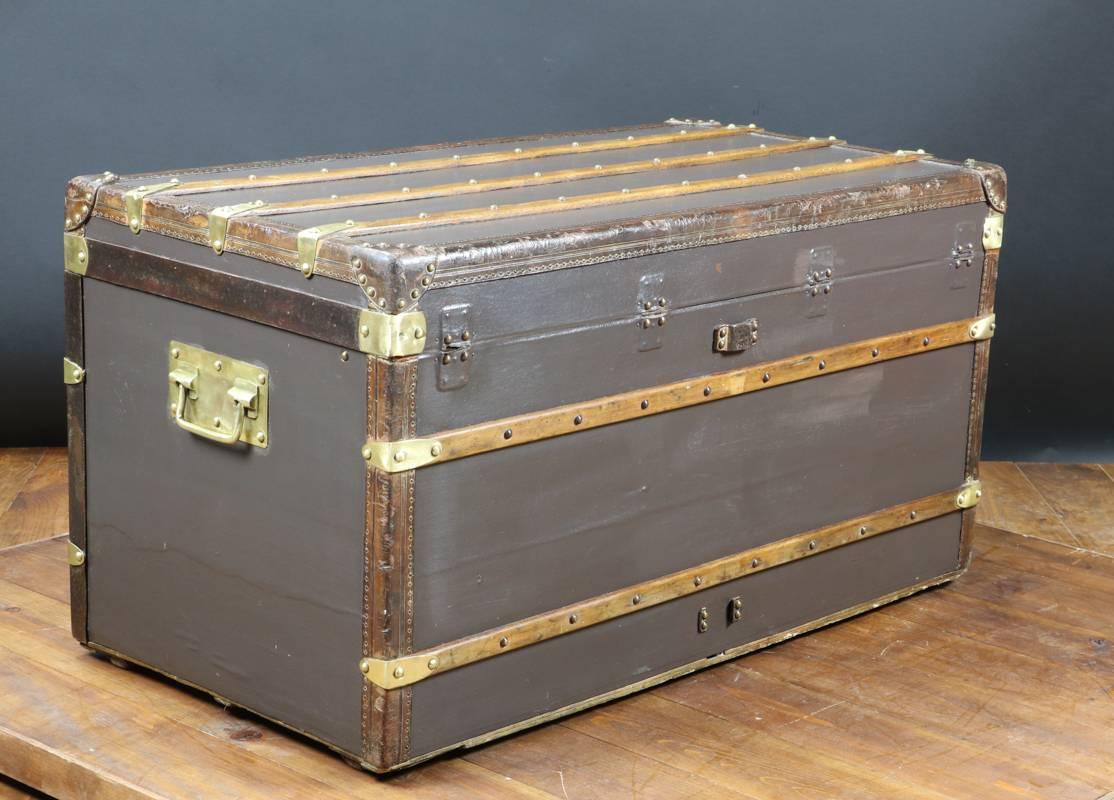 1930s Steamer Trunk, Commode In Fair Condition In Haguenau, FR