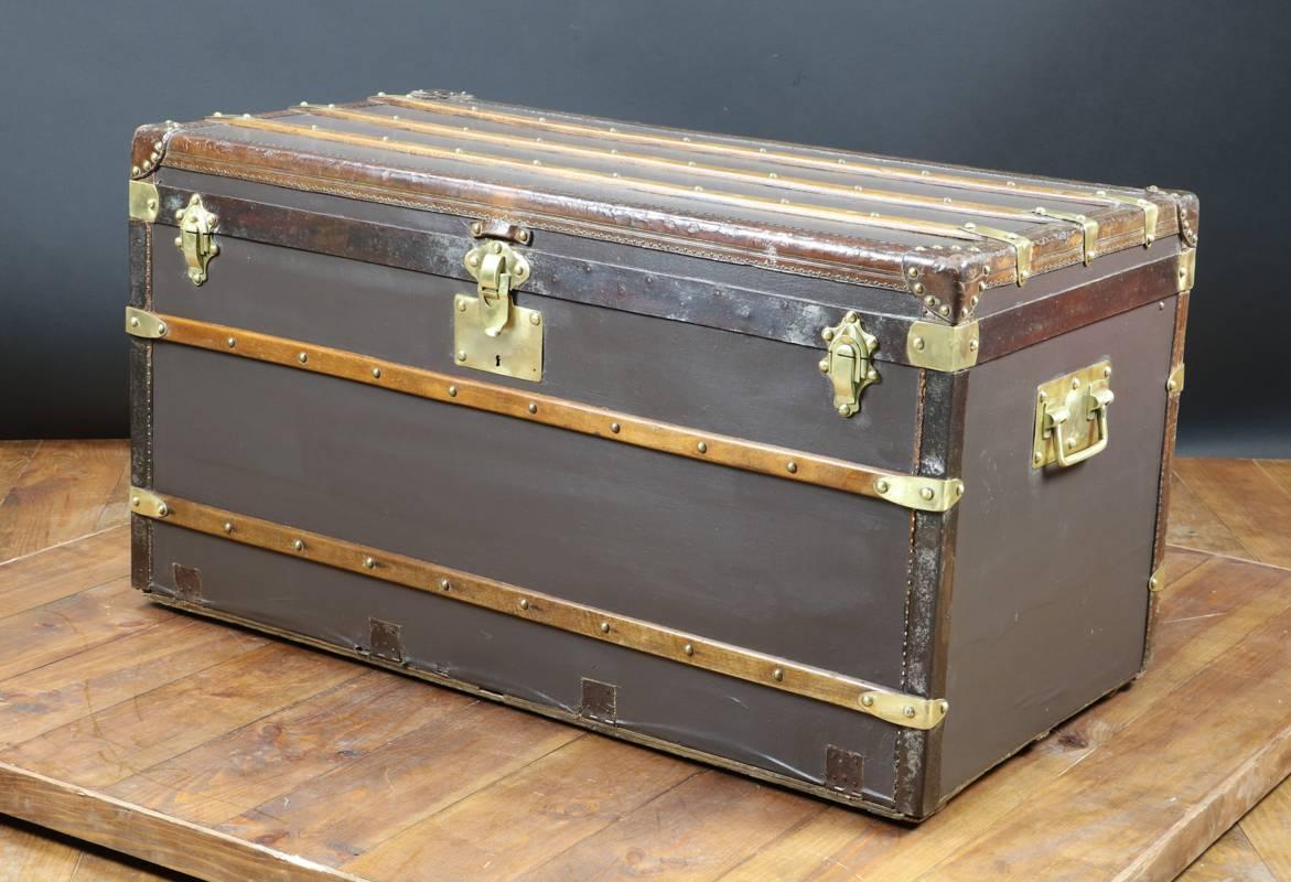 Mid-20th Century 1930s Steamer Trunk, Commode