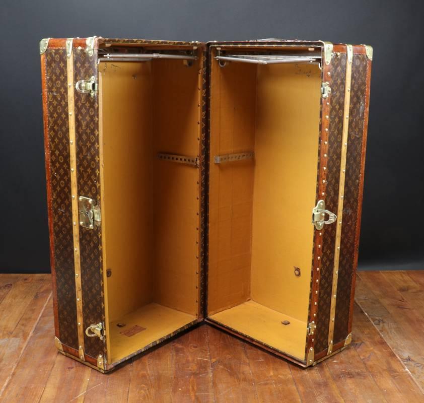 French 1930s Loui Vuitton Wardrobe Penderie 