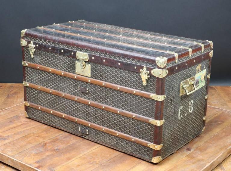 goyard steamer trunk