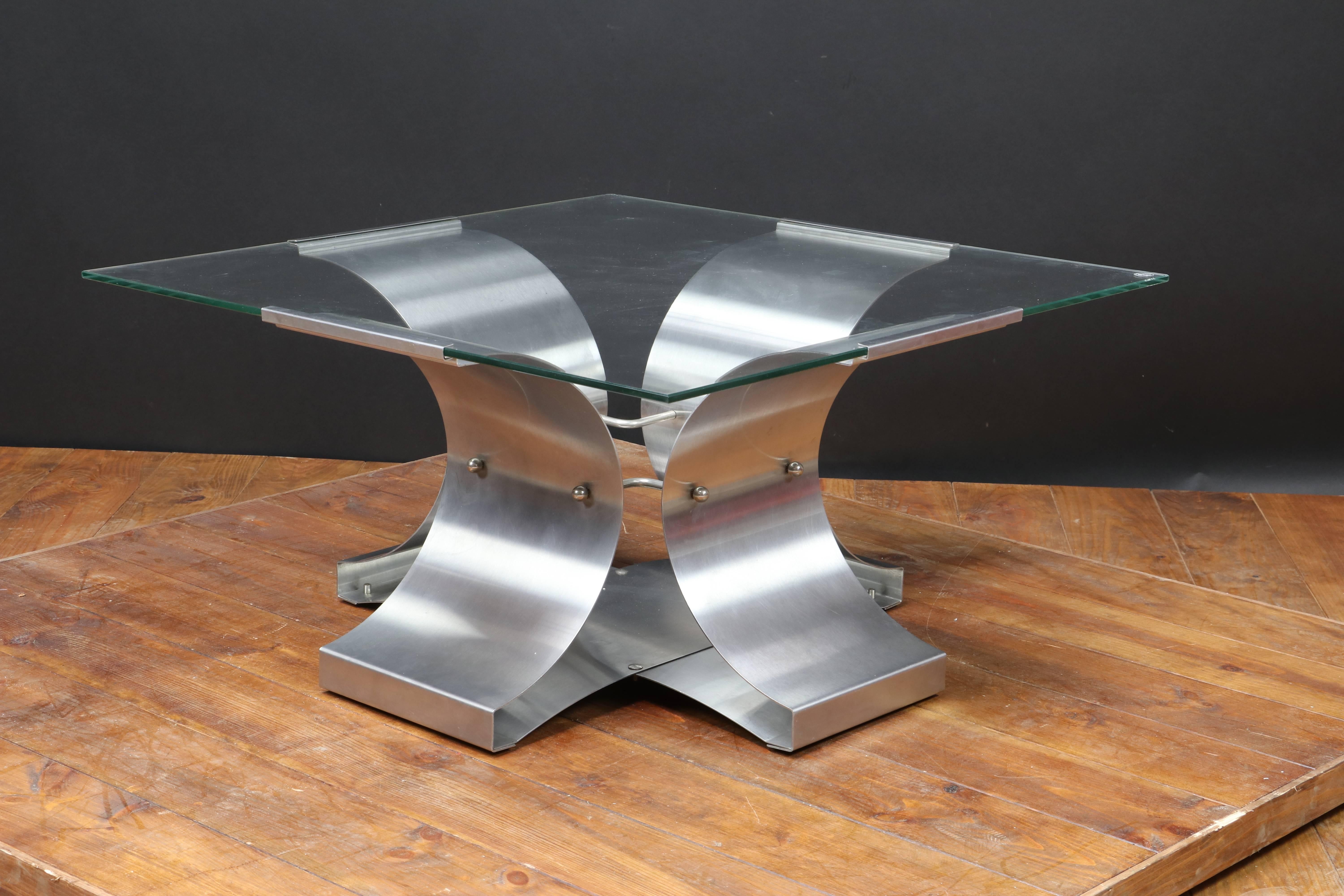 French Mid-Century Coffee Table by Francois Monnet for Kappa, 1970s