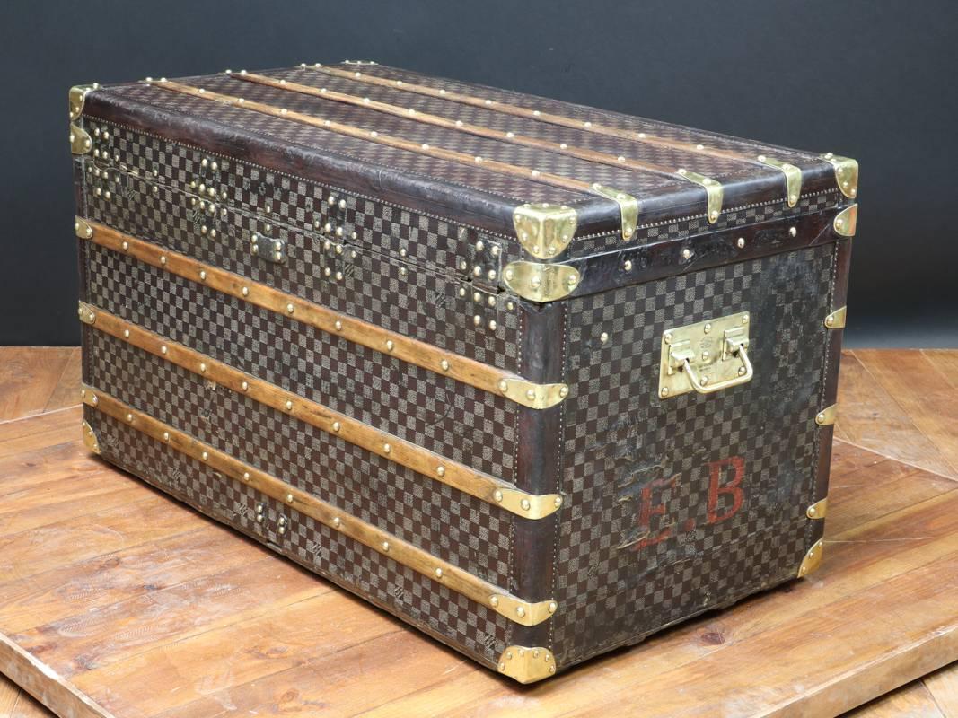 Early 20th Century 1910s Louis Vuitton Steamer Trunk, First Series