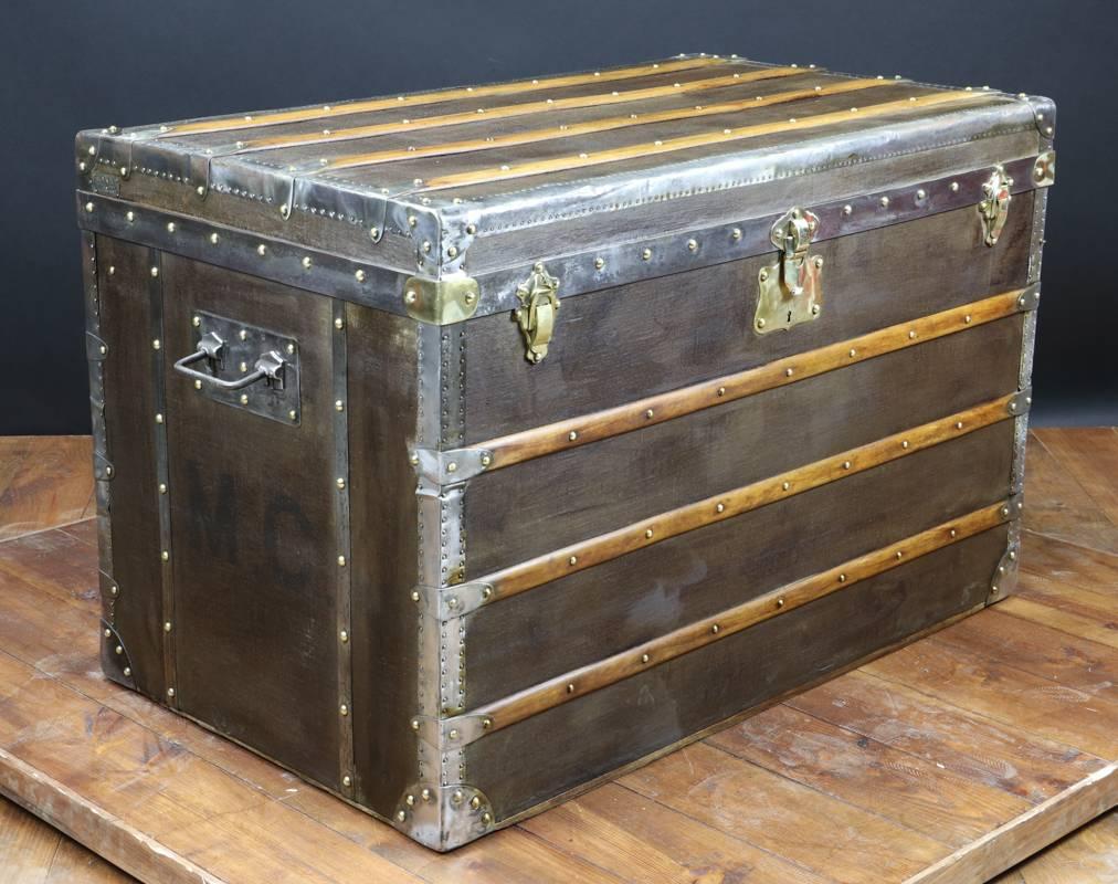 1920s Moynat Steamer Trunk In Excellent Condition In Haguenau, FR