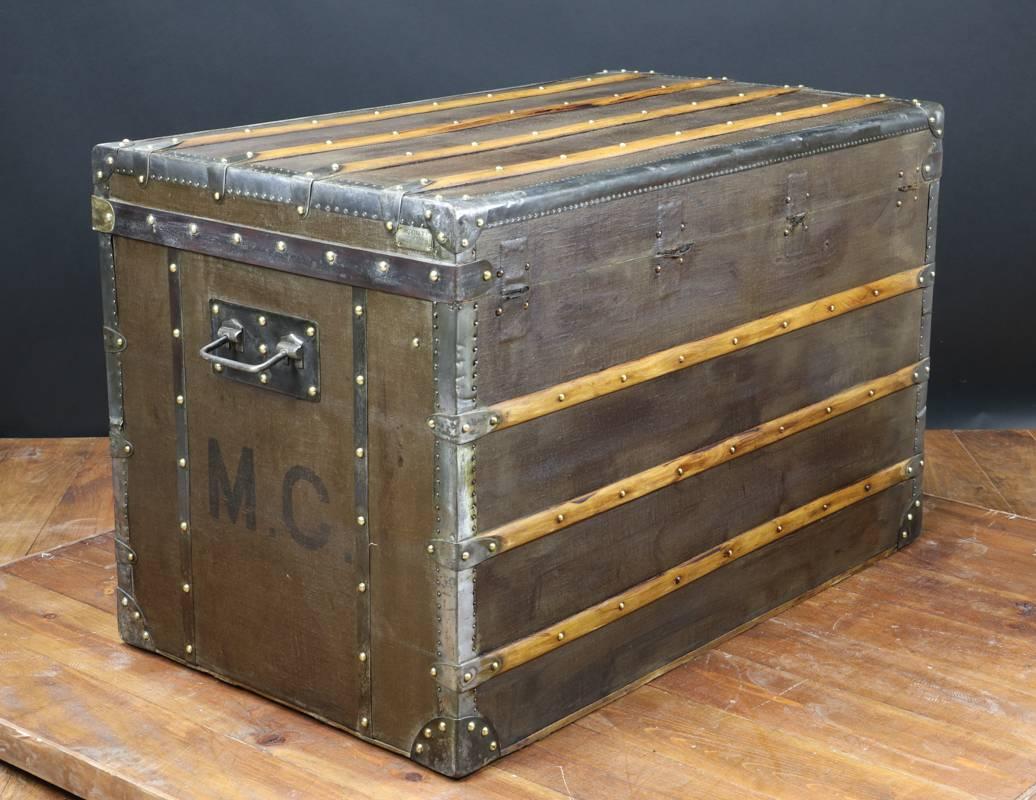 Mid-20th Century 1920s Moynat Steamer Trunk