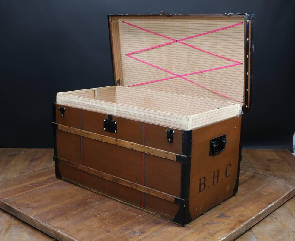 1900s, Louis Vuitton Steamer Trunk in Brown Canvas 2