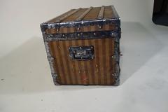 1870s Louis Vuitton Stripped Trunk with Key