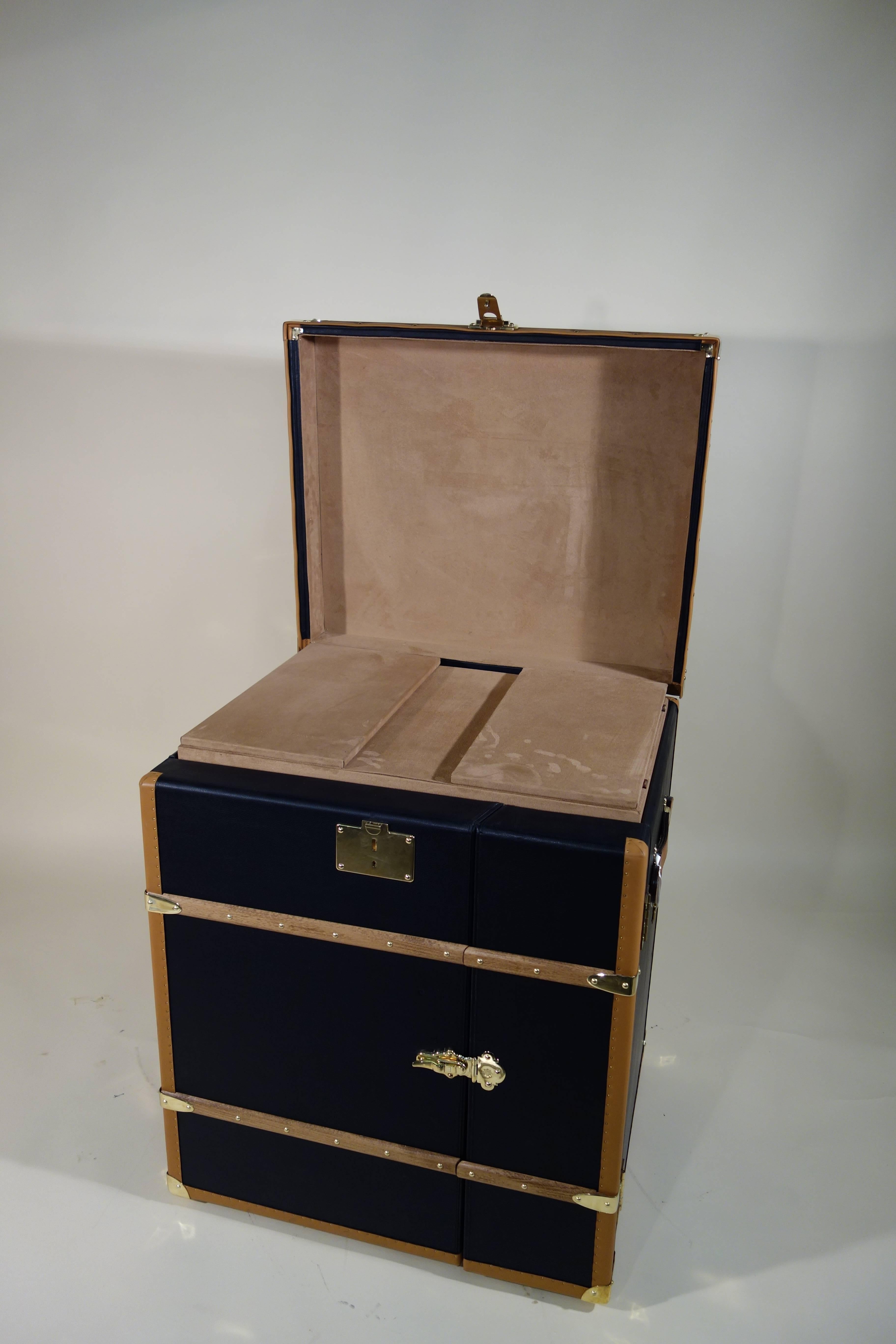 Late 20th Century Special Order Office Trunk or Malle Bureau Commande Special For Sale