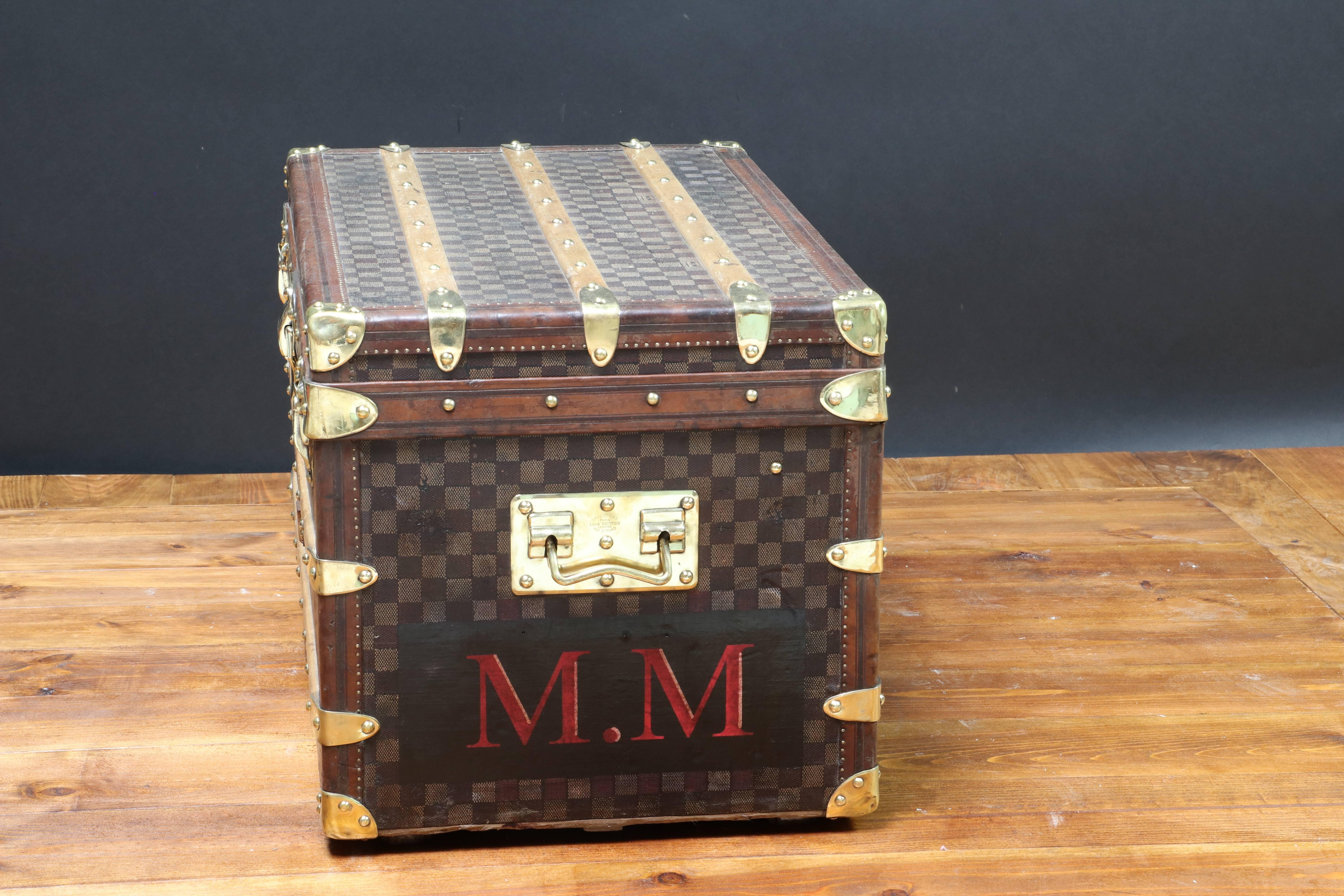 Late 19th Century 1900s Louis Vuitton Damier Canvas Trunk