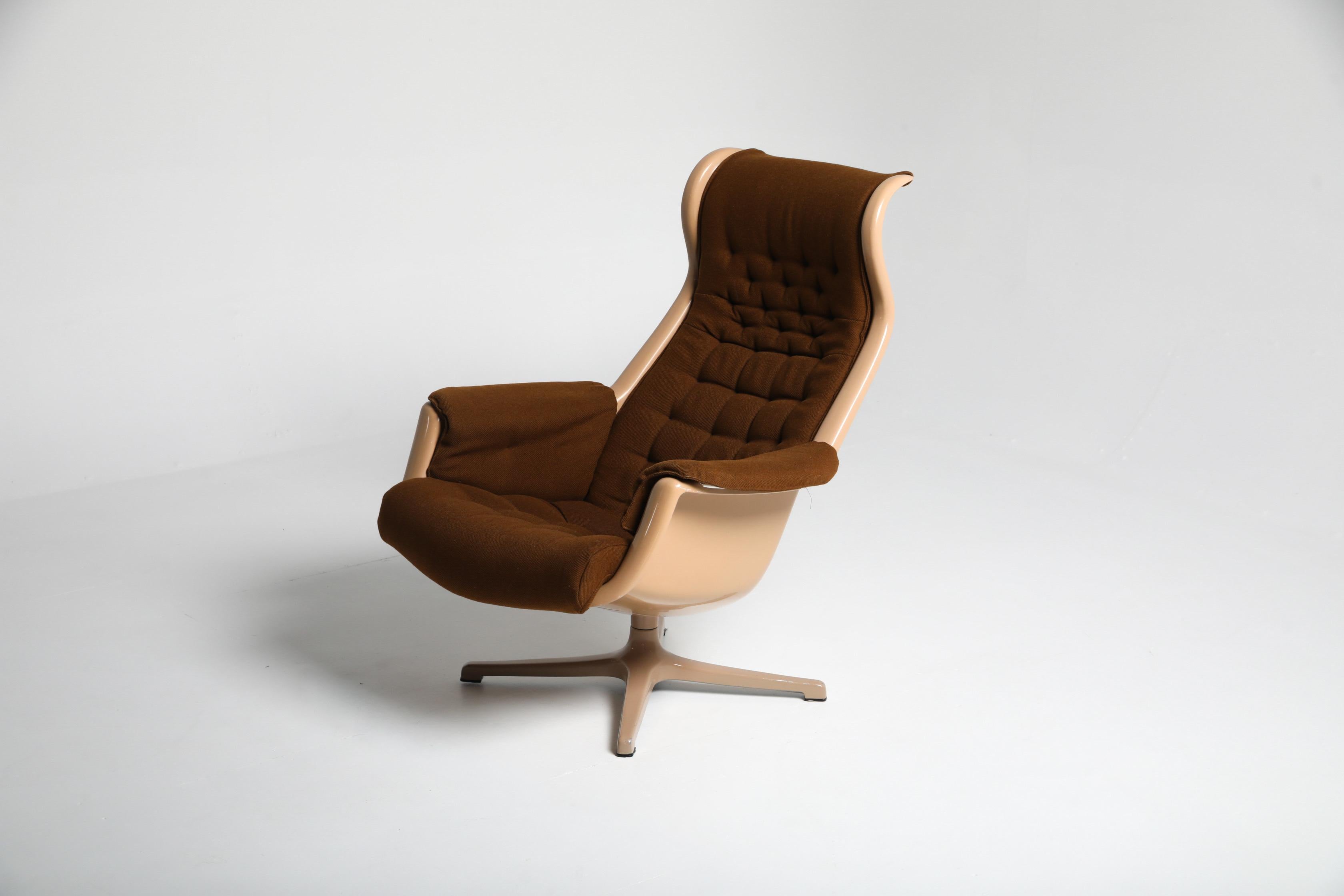 Chaise longue pivotante Galaxy par Alf Svensson et Yngvar Sandström pour DUX, 1970