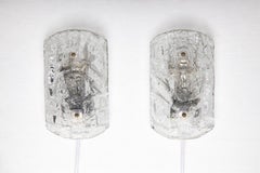 Paire d'appliques murales en verre par Ateljé Engberg, Suède, 1970