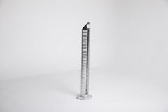 Postmoderner CD-Turm aus Chrom und Marmor, 1980er Jahre