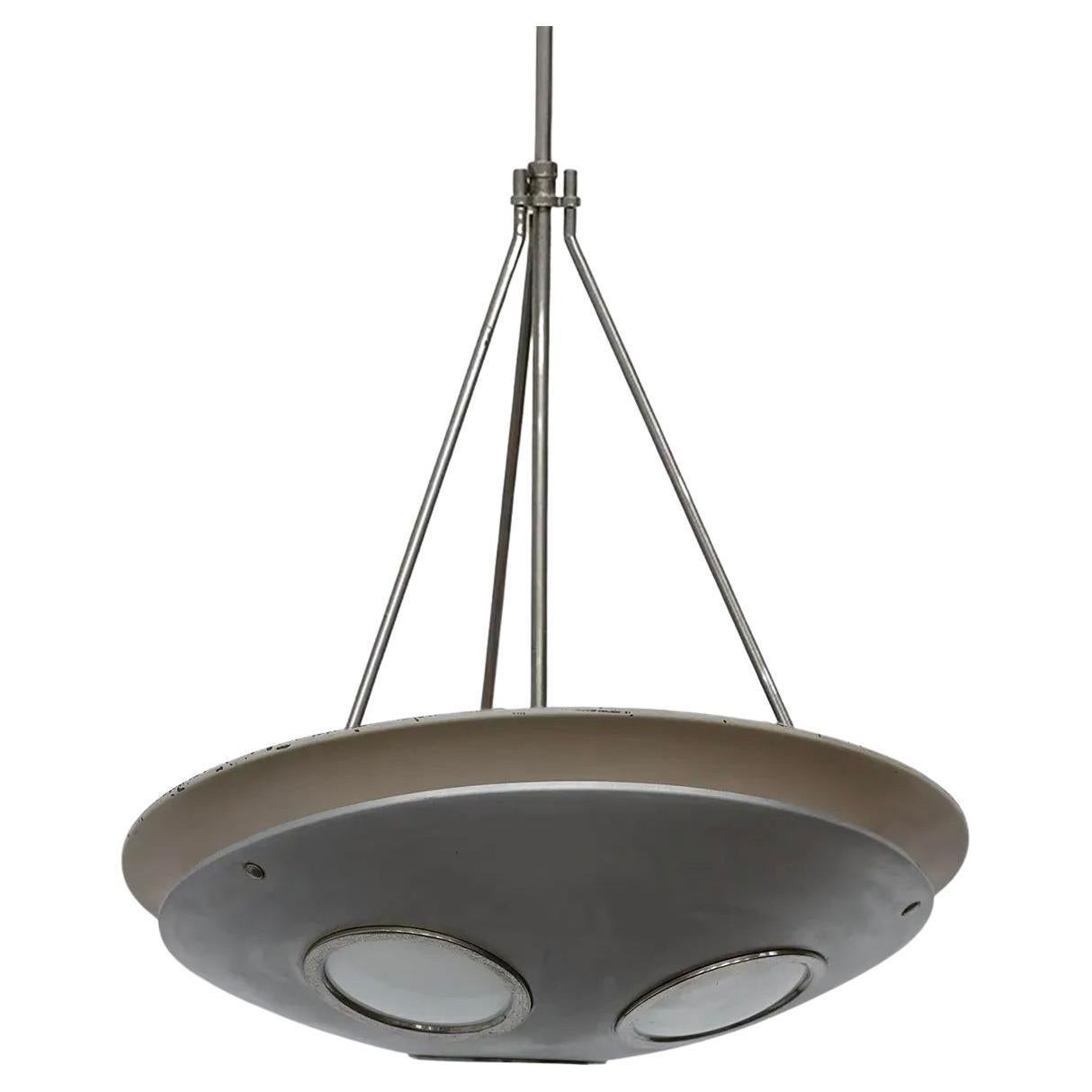 Avantgardistische funktionalistische Pendelleuchte von Josef Vorel, futuristisch, 1930er Jahre im Angebot