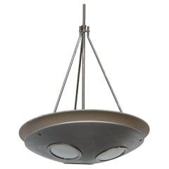 Avant-Garde Functionalist Pendant Lamp by Josef Vorel, Futuristic, 1930s Avant-Garde Functionalist Pendant Lamp by Josef Vorel, Futuristic, 1930s