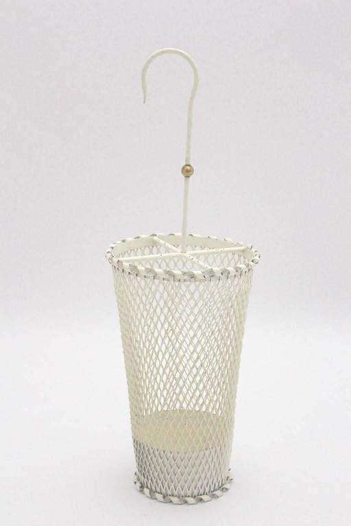 White Umbrella Stand by Mathieu Mategot France c.1950 For Sale at 1stdibs