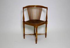 Sedia d'angolo o sedia Jugendstil vintage in acero Adolf Loos Vienna circa 1900