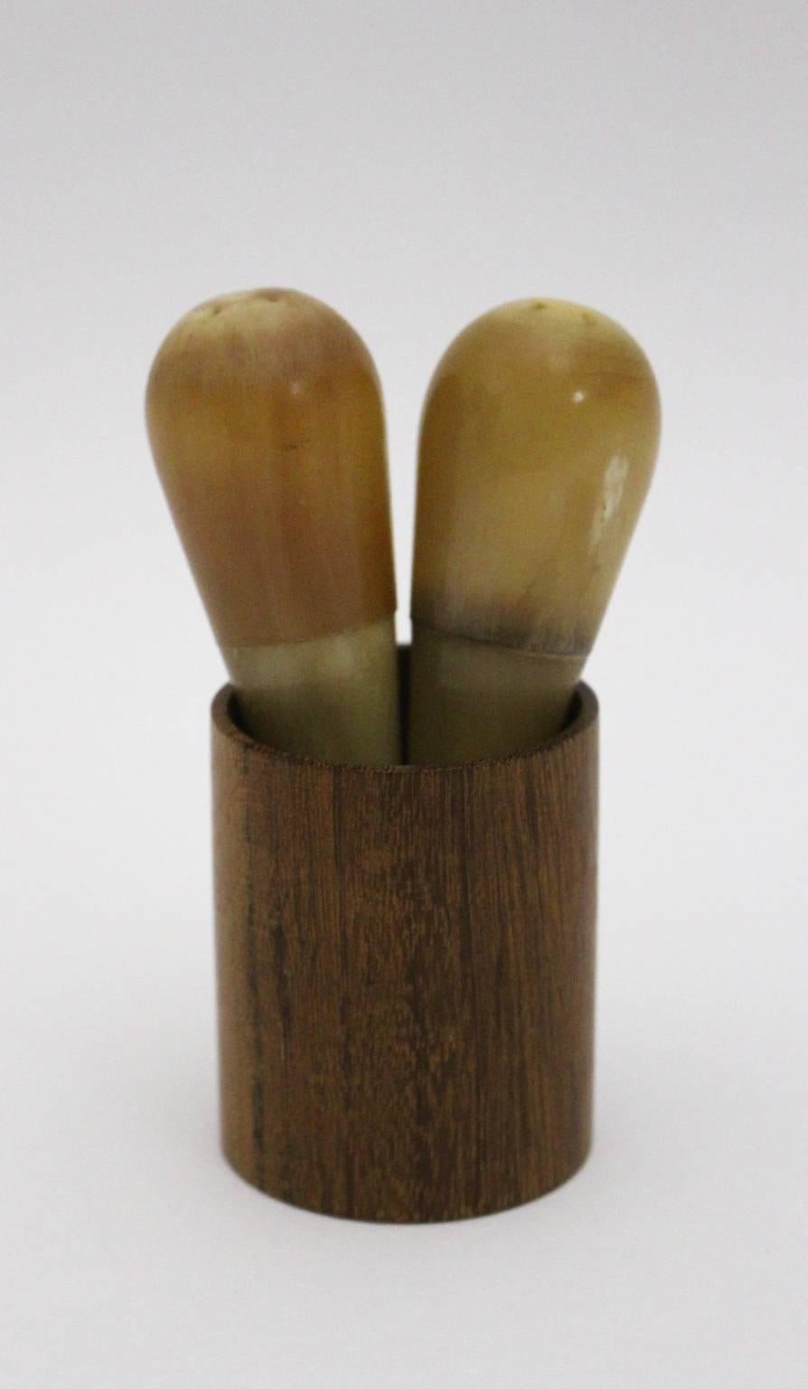 Mid Century Modern Carl Auböck Salt and Pepper Shakers Tableware Vienna 1950s For Sale 1
