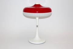 Space Age Red Vintage Mushroom Table Lamp Siform by Siemens Germany, 1960s