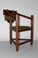 Art Deco Rustic Beech Freestanding Vintage Armchair or Side Chair Sweden 1920s