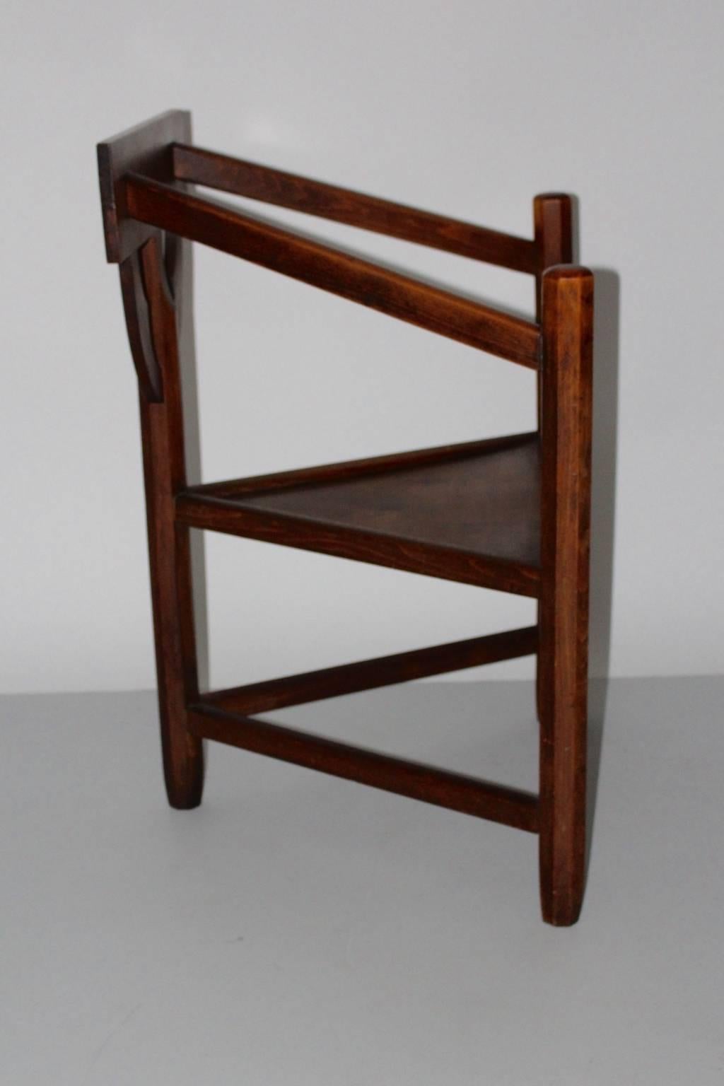 Rustikaler Vintage-Sessel oder Beistellstuhl aus Buchenholz im Art déco-Stil, Schweden 1920er Jahre im Zustand „Gut“ im Angebot in Vienna, AT