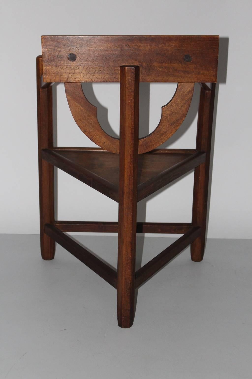 Early 20th Century Art Deco Rustic Beechwood Vintage Armchair or Side Chair Sweden 1920s For Sale