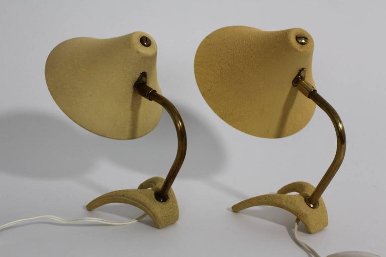 Mid-Century Modern Yellow Pair Table Lamps Nightstand Lamps Louis Kalff ...