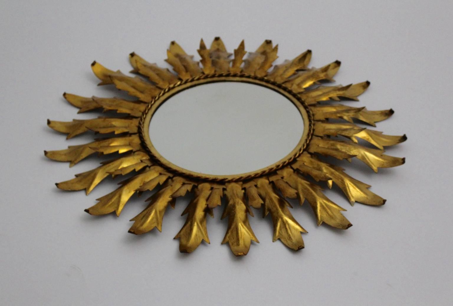 brass sun mirror
