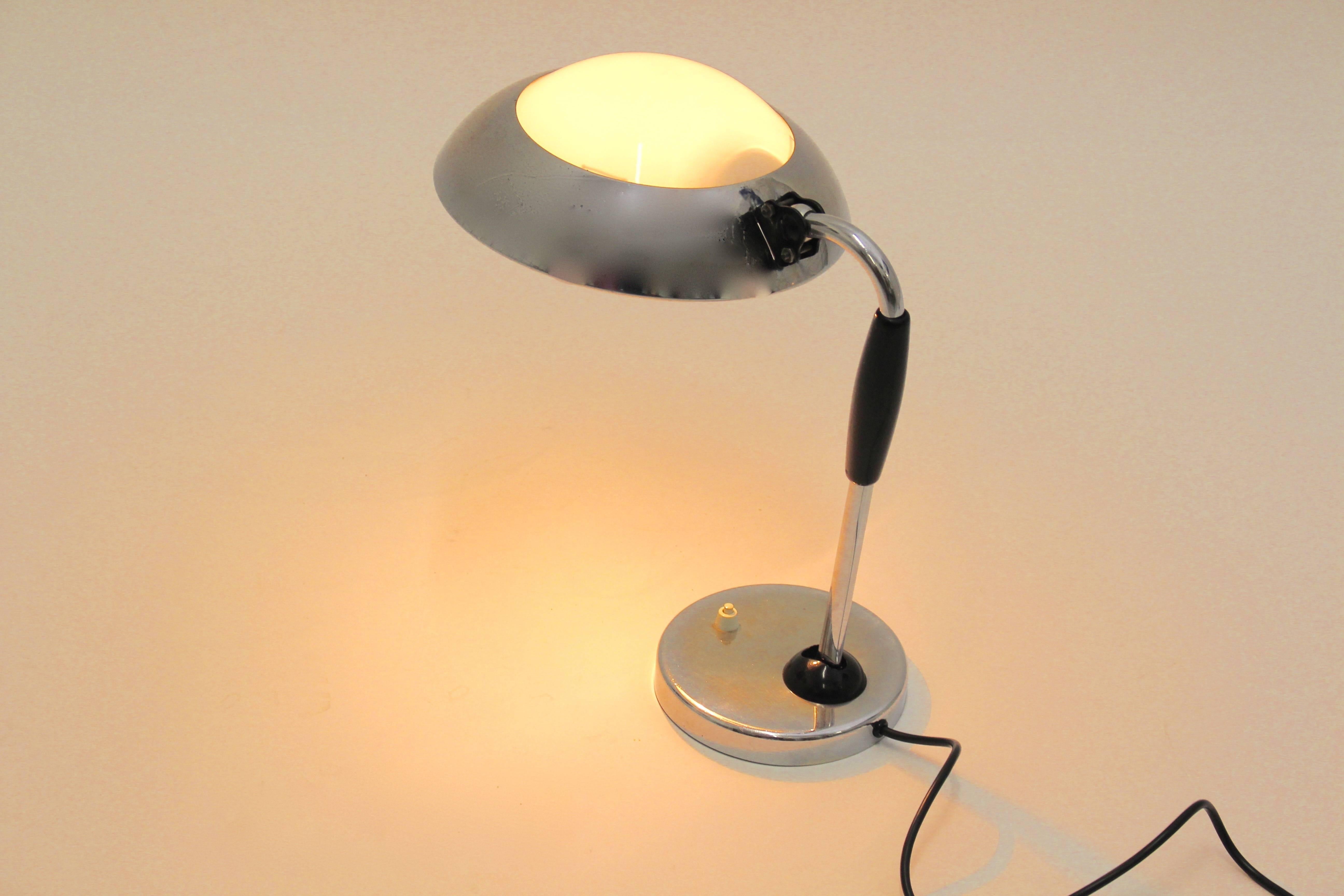 Bauhaus Vintage Metal Desk Lamp Attributed to Christian Dell 1930s Germany For Sale 2