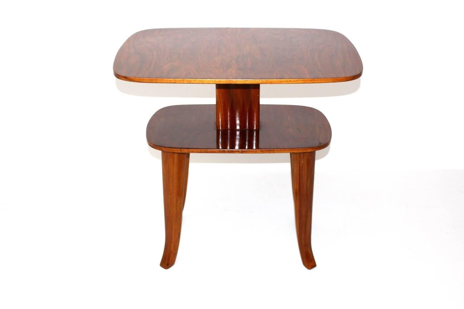 Art Deco vintage side table or occasional table or coffee table in the style of Josef Frank, c. 1925 Austria.
An amazing side table in the style of Josef Frank made from solid walnut.
While the base was made out of solid walnut , the top was
